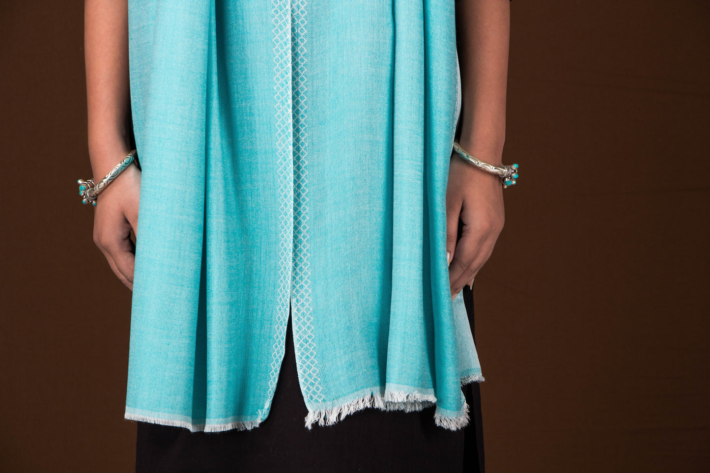 Farrukhabad Modal Silk Reversible Handloom Stole