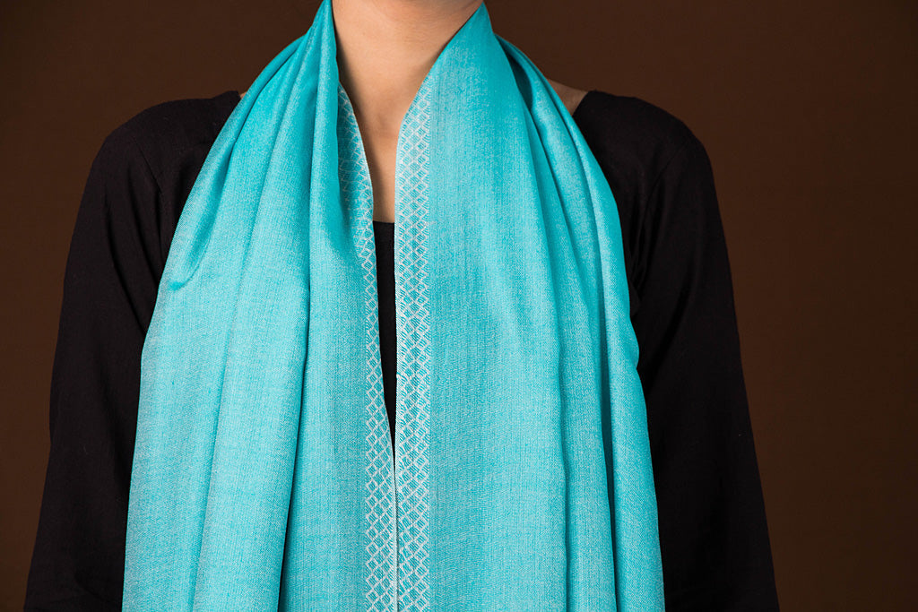 Farrukhabad Modal Silk Reversible Handloom Stole