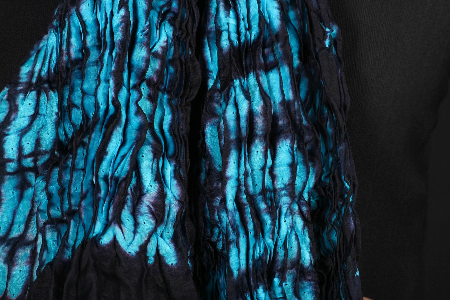 Silk Shibori Crinkled Stole