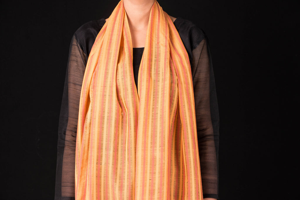 Handwoven Cotton Stole from Nadia