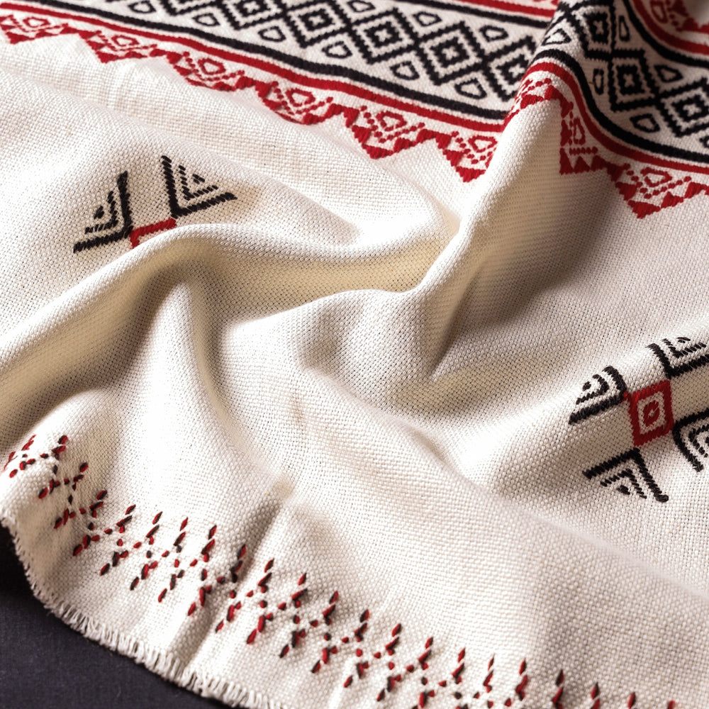 Tribal Toda Hand Embroidery Stole